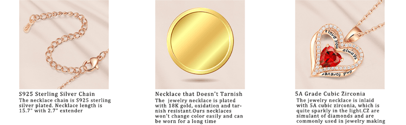 Preserved Red Rose Gift Box with Heart Necklace Eternal Real Rose Dainty Love Pendant Romantic Gift for Women on Anniversary, Birthday, Valentine’s Day