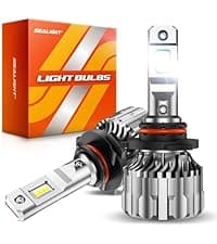 SEALIGHT H13 Bulbs, 70000LM 800% Brighter 6500K Cool White H13 Bulbs with Fan, 70000H Lifespan, IP68 Waterproof, Pack of 2