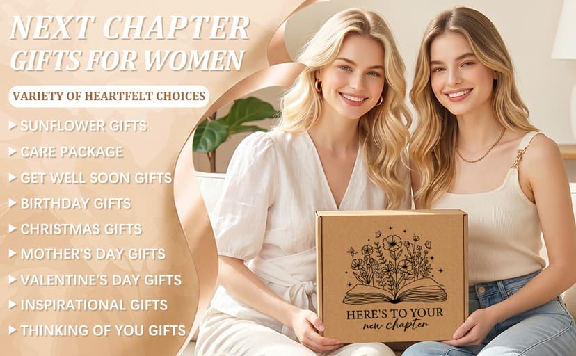 New Beginnings Gifts for Women Next Chapter Gifts for Women Going Away Farewell Gift for Coworker Leaving Retirement Goodbye Congratulation New Job Divorce Good Luck Moving Away Presents for Friends B0H5VXGZ9L