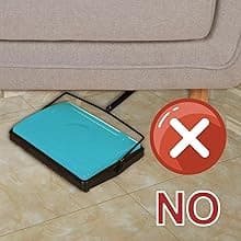 Yocada Carpet Sweeper Cleaner for Home Office Low&Undercoat Carpets Rugs Pet Hair Dust Scraps Paper Small Rubbish Cleaning with a Brush Blue