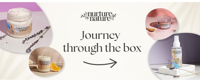 NURTURE BY NATURE Relax & Calm Christmas Gift Basket – Spa Gifts for Women with Bath Bomb, Hand Cream, Lavender Pillow Mist & Scented Candle - Vegan - Stocking Stuffers, Holiday Gifts, Gifts for Mom