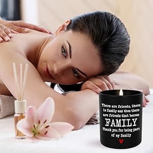 TEEZWONDER Friend Gifts for Women - Long Lasting Vanilla Lavender Candle 10 oz - Friendship Birthday Gifts for Women Men BFF Bestie Coworkers Friends Female, Scented Candles for Women Men