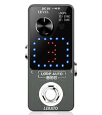 LEKATO Looper Pedal,Guitar Looper Pedal for Electric Guitar&Bass Loop Pedal with SYNC & Tuner Function Triple Effect Guitar Looper with LED Screen Unlimited Overdubs 3 Loops 18 Minutes Record Time