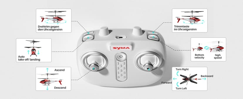 SYMA S107H-E RC Helicopter for Kids 8-12 and Beginners, Remote Control Helicopter with Altitude Hold, 2 Speed Modes, Whole Alloy Toy for Boys Girls Indoor Gift