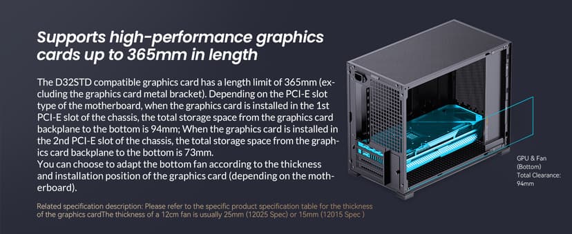 JONSBO D32 STD Micro-ATX PC Case,High Compatibility Mini Desktop Case, Support MATX Back-Connect/BTF MB,365mm GPU/240AIO/163mm Air Cooler, ATX/SFX-L/SFX PSU, USB3.2 PC Gaming,Black
