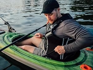 Pelican Argo 100X - Angler Sit in Fishing Kayak - Vapor Black Lime - Lightweight Stable - Ergoform™ Padded seat - 10 ft