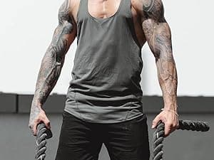 COOFANDY Men's 3 Pack Quick Dry Workout Tank Top Gym Muscle Tee Fitness Bodybuilding Sleeveless T Shirt