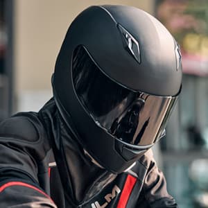 ILM Full Face Motorcycle Street Bike Helmet with Removable Winter Neck Scarf + 2 Visors DOT Model ILM-313 (L, Matte Black)
