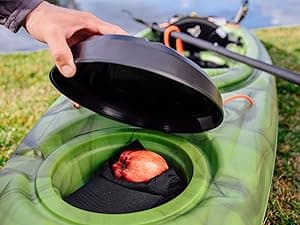 Pelican Argo 100X - Angler Sit in Fishing Kayak - Vapor Black Lime - Lightweight Stable - Ergoform™ Padded seat - 10 ft