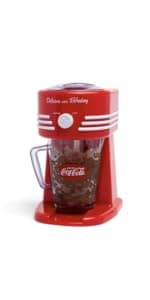 Nostalgia Snow Cone Shaved Ice Machine - Retro Table-Top Slushie Machine Makes 20 Icy Treats - Includes 2 Reusable Plastic Cups & Ice Scoop - Retro Red