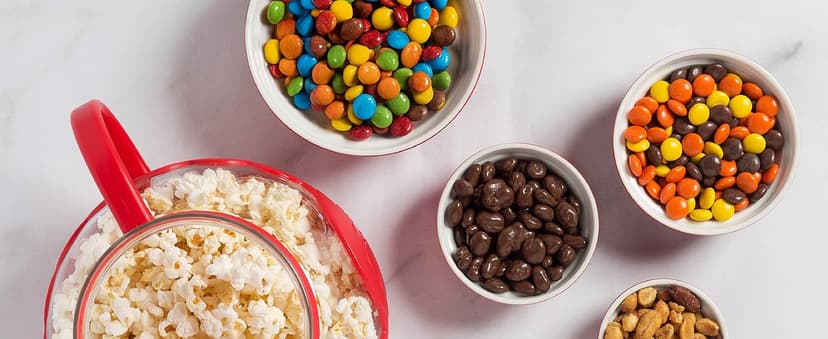 Ecolution Patented Micro-Pop Microwave Popcorn Popper with Temperature Safe Glass, 3-in-1 Lid Measures Kernels and Melts Butter, Made Without BPA, Dishwasher Safe, 3-Quart, Yellow