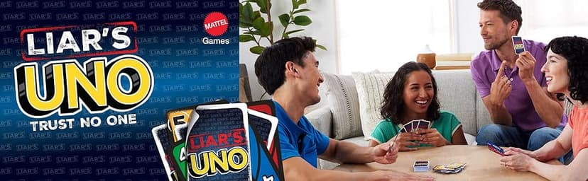 Mattel Games Liar’s UNO Card Game in Travel & Storage Tin for Adults, Kids, Families, Parties & Game Nights, Outwit Other Players with Bluffing & Trickery (Amazon Exclusive)