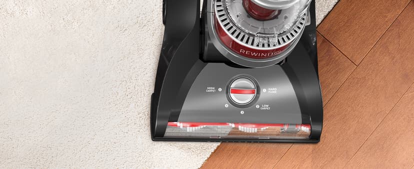 Hoover WindTunnel Cord Rewind Pro Bagless Vacuum Cleaner, Corded Upright Vacuum Cleaner for Carpet and Hard Floor, Automatic Cord Rewind, Corded Vacuum Cleaners for Home Use