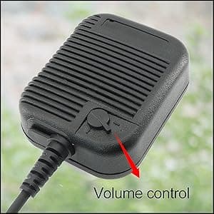 6 Pin PTT Adapter Handheld Microphone Shoulder Speaker Compatible with PRC152/163 Two Way Radio