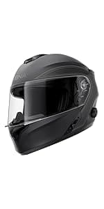 Sena Outrush R Bluetooth Modular Motorcycle Helmet with Intercom System (Gloss White, M)