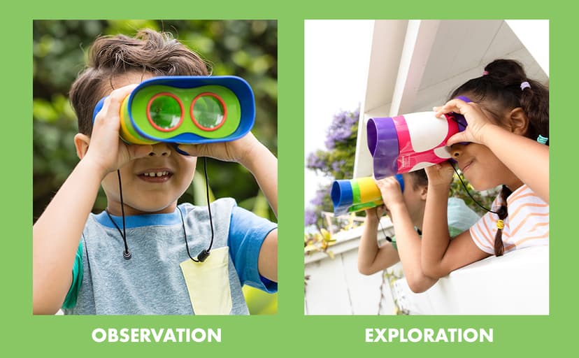 Educational Insights GeoSafari Jr. Kidnoculars, Binoculars for Toddlers & Kids, Easter Basket Stuffers for Kids, Gift for Toddlers Ages 3+