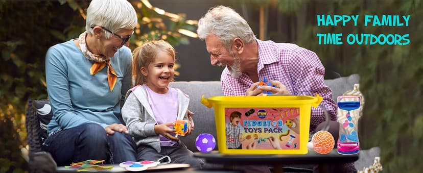 Gift Fidget Box Toys Pack for Kids 3-12, FunKidz Sensory Toys for Boys Girls Age 7-12 Autistic Children in Mystery Storage Portable Box