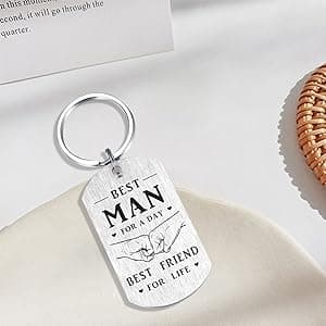 Alotozo Wedding Day Keychain - Bridal Shower Gifts for Bride Groom Groomsmen Bridesmaid Maid of Honor Father