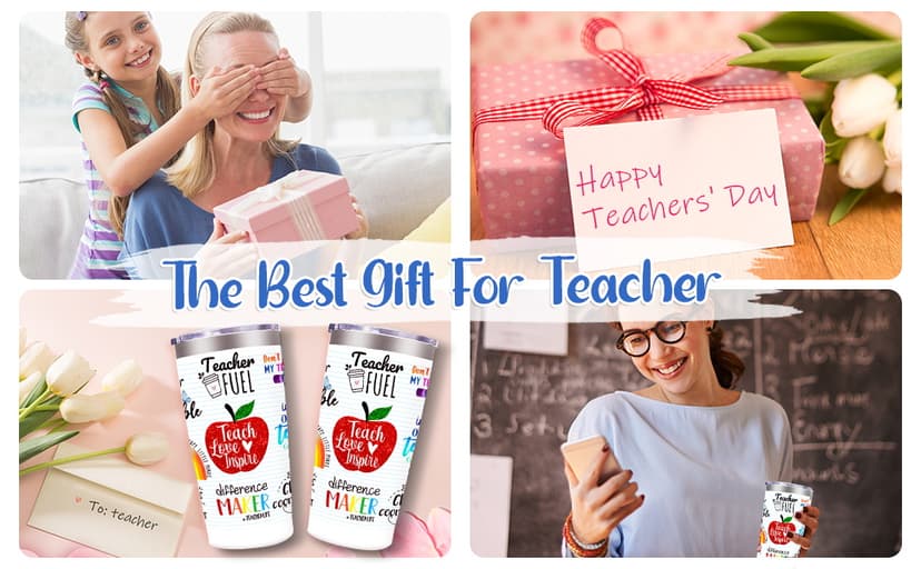 MFGNEH Teacher Gifts,Teacher Appreciation Gifts,Teachers Christmas Birthday Gift from Students,Back to School Gift for Women,20oz Stainless Steel Tumbler Cup