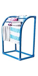 Essentially Yours Pool Storage Equipment Organizer Holder - Noodles, Toys, Balls and Floats Mesh Rolling Double Decker Bin, Large with Noodle Holder, (35.3" W x 23" L x 59.4" H), Brown Style 561935