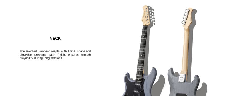 DONNER DST-80 Left-Handed Electric Guitar 39” Beginner Electric Guitar Kit with Amp, Classic SSS Pickup Complete with Gig Bag, Tuner, Capo, Strap, Picks, and Free Online Lessons, Matte Black