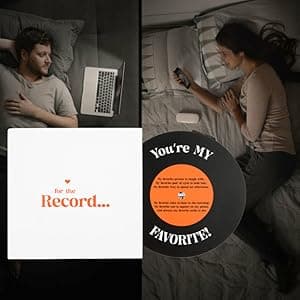 Bee! Anniversary card for Him or Her | Gift for Husband or Wife, Boyfriend or Girlfriend | Valentine's Day Card for men and women | For the Record Love Card