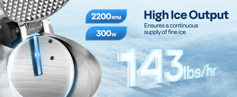VIVOHOME Electric Ice Shaver Snow Cone Maker Machine Silver 143lbs/hr with Ice Pick for Home and Commercial Use