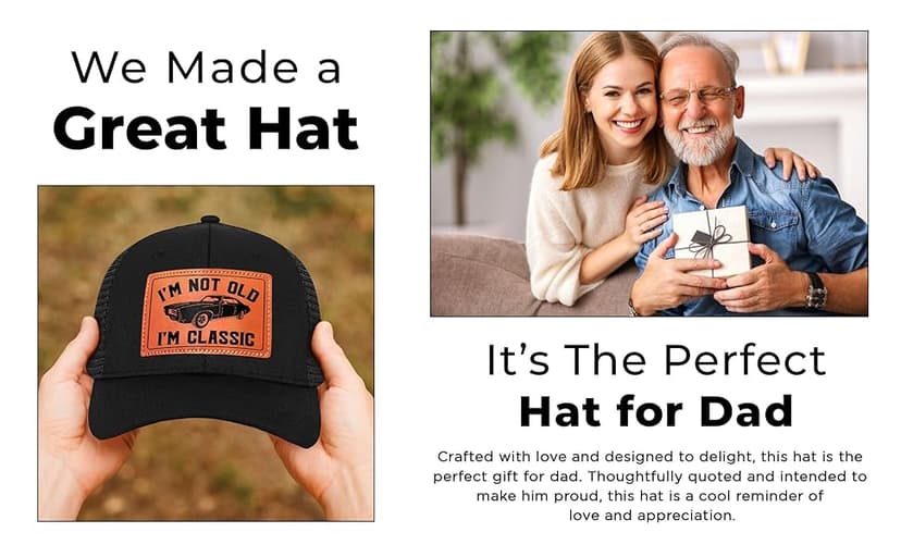 Birthday Gifts for Men Unique - Dad Birthday Gift, Gifts for Dad for Birthday, Fathers Day, Christmas - Cool Mens Gifts Ideas, Mens Birthday Gift Ideas - for Him, Grandpa, Men, Dad Hat