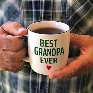 Triple Gifffted Worlds Best Grandparents Coffee Mugs for Grandma and Grandpa, Gifts Ideas From Grandkids, Grandchildren, New First Time Grandparent Announcement Christmas Valentines Day, Ceramic 380ml