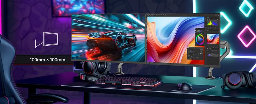 KTC 24 Inch QHD 2560x1440 IPS Computer Monitor, 100Hz Zero-Frame 2K Gaming Office Monitor, Adaptive Sync, HDR10, VESA, Tilt Adjustable, Low Blue Light, DisplayPort, HDMI, H24T27