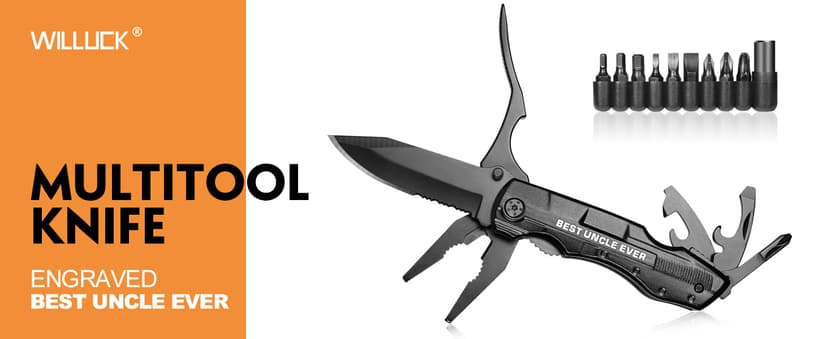 Uncle Gifts - Gifts for Uncle, Uncles Birthday Gifts - Uncle's Gift from Niece Nephew, Christmas Uncle's Gifts - Multitool Knife, Fathers Day Uncles Gift Idea