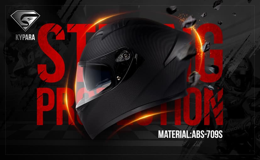KYPARA Full Face Motorcycle Helmet with Internal Tinted Visor & DOT Approved for Moped ATV Cruiser Scooter (Matt Black, Large)