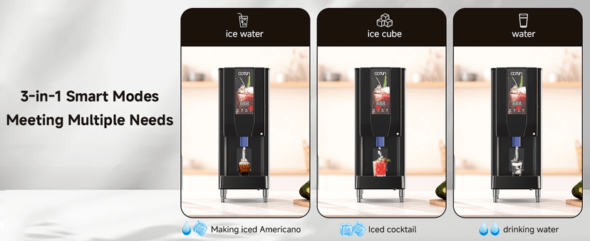 COTLIN Commercial Nugget Ice Maker, 250 lbs/Day Ice Machine with 7 lb Storage Bin, 3-in-1 Smart Modes, SECOP Compressor, Energy Efficient, ETL Certified, Ice Maker for Commercial and Home
