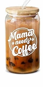 NewEleven Gifts For Dog Lovers, Dogs Owners, Dog Moms, Fur Mama - Dog Mom Gifts For Women - Cute Funny Gift For Women, Best Friend, Girlfriend - 16 Oz Coffee Glass