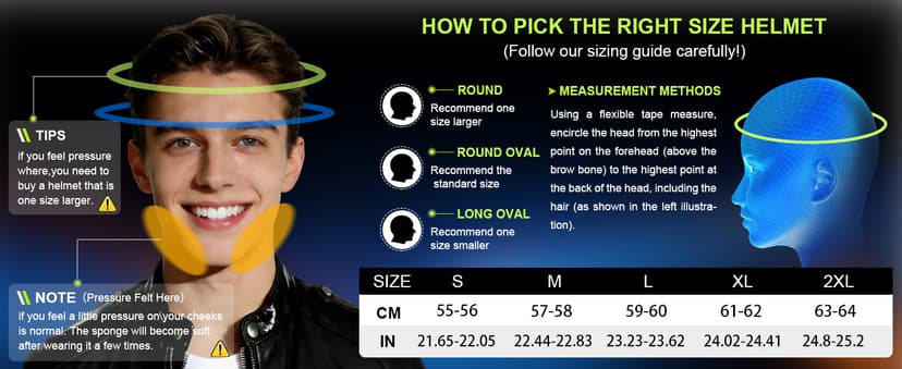 Motorcycle Helmet Bluetooth, DOT Approved Modular Motorcycle Helmets with Dual Visor, Flip Up Full Face Helmet for Adults Men Women