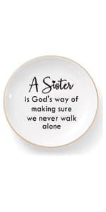 Best Friend Birthday Gifts for Women Ceramic Jewelry Dish, Long Distance Friendship Gifts for Women, Galentines Day Gifts for Friends Bestie Coworkers Classmates