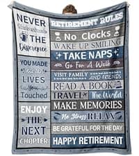 Retirement Gift for Woman, Retirement Blanket for Women/Men, Farewell Gifts for Coworkers, Going Away Goodbye Merch for Mom Grandma Throws Blankets 60"x50"