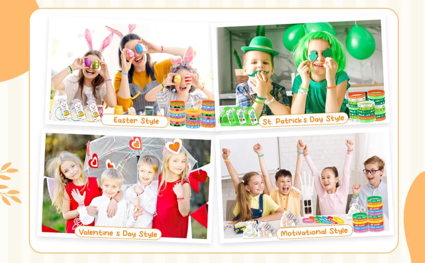 Liliful 72 Pcs Christmas Gifts 24 Set Christmas Students Gifts, Xmas Silicone Wristbands with Gift Label Tags and Organza Bags for Kids Stocking Stuffers Classroom Gift Party Favors(Merry Style)