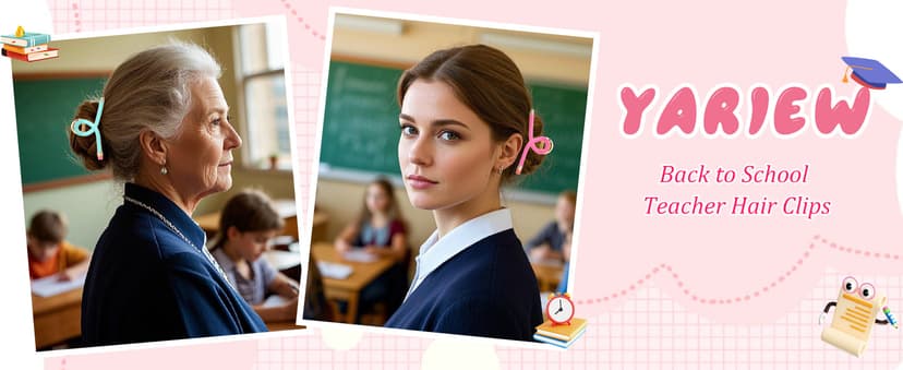 Back to School Jaw Barrettes Cute Teacher Appreciation Gift Accessories Party Costume Christmas YARIEW Pencil Hair Claw Clips for Women Thick Hair Clips for Teacher Gifts B0DSB6GNKS
