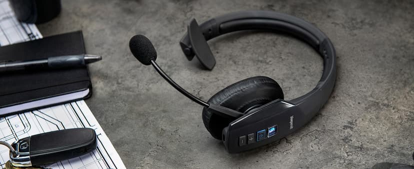 96% noise canceling headset for truck drivers; padded comfort, 24 hr talk time BlueParrott B450-XT Bluetooth Headset B087R97MM2