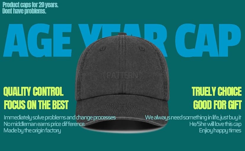 1924-1995 Birthday Gifts for Men Women,Personalized 30th-100th Birthday Ideas Gift,Parents Vintage Hat,