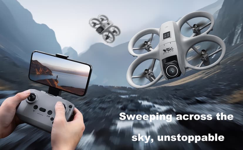 RC Small Drone with Dual Cameras, Propeller Guard, Altitude Hold, One-Key Takeoff, 3D Flips, 2 Batteries, Intelligent Obstacle Avoidance, Remote Control Helicopter Airplane, Hovering, APP Control, LED Lights, for Beginners FPV Palm Takeoff Mini Quadcopter (Orange)