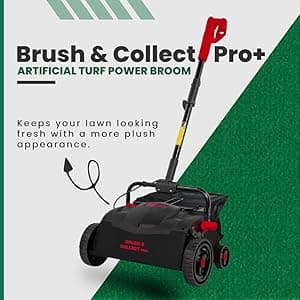 Artificial Turf Lawn Brush Sweeper, Brush & Collect Pro+ USA, *Cleaning & REVITALISING Turf*