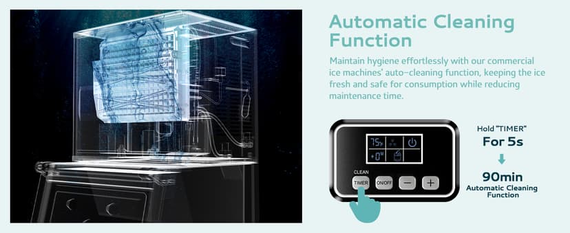 EUHOMY Commercial Ice Maker Machine 400Lbs/24H,ETL Approval, Industrial Ice Machine, 250Lbs Storage, Ice Ready in 11-20min, Stainless Steel Ice Maker for Bar/Cafe/Restaurant/Business