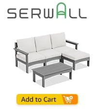 SERWALL Folding Adirondack Chair Set of 2, All Weather Patio Chair with Wood Texture, Fire Pit Chairs for Outdoor - White