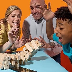 Official Hasbro Games Jenga Game | Digital Die for 6 More Ways to Play | Original Wood Block Game | Stacking Tower | Ages 6+ | 1+ Players | Party Games