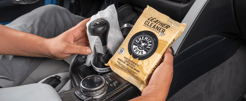 Chemical Guys Leather Cleaner Wipes Mega 50 Pack - Interior Leather Wipes for Cars, Natural, Synthetic, Faux & Pleather Surfaces, Safe for Cars, Trucks, Furniture, Boots & More, Convenient 50 Count