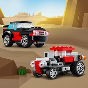 LEGO Creator 3 in 1 Flatbed Truck with Helicopter Toy, Transforms from Flatbed Truck Toy to Propeller Plane to Hot Rod and SUV Cars, Gift Idea for Boys and Girls Ages 7 Years Old and Up, 31146 B0CGY4J7QT