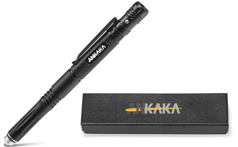 The Most Loaded 6-in-1 Tactical Pen: Solves Other Brands' Weaknesses,Self Defense Tip + Flashlight + Ballpoint + Bottle Opener + Screw Driver + Hexagonal Wrench, 5 Ink Refills + 6 Batteries + Gift Box B07RDGN4HD