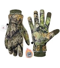 HANDLANDY Cold Winter Weather Fishing Gloves for Men and Women,Fingerless Gloves Convertible Flip Top Mittens